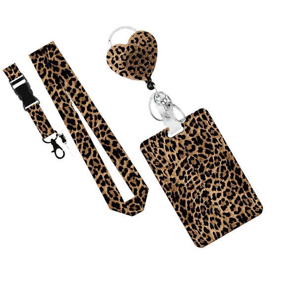 ID Badge Holders and Lanyard Set with Tool-Free Detachable Reels, Key Rings and Hook for Access-Card Scanning and Workplace Entry