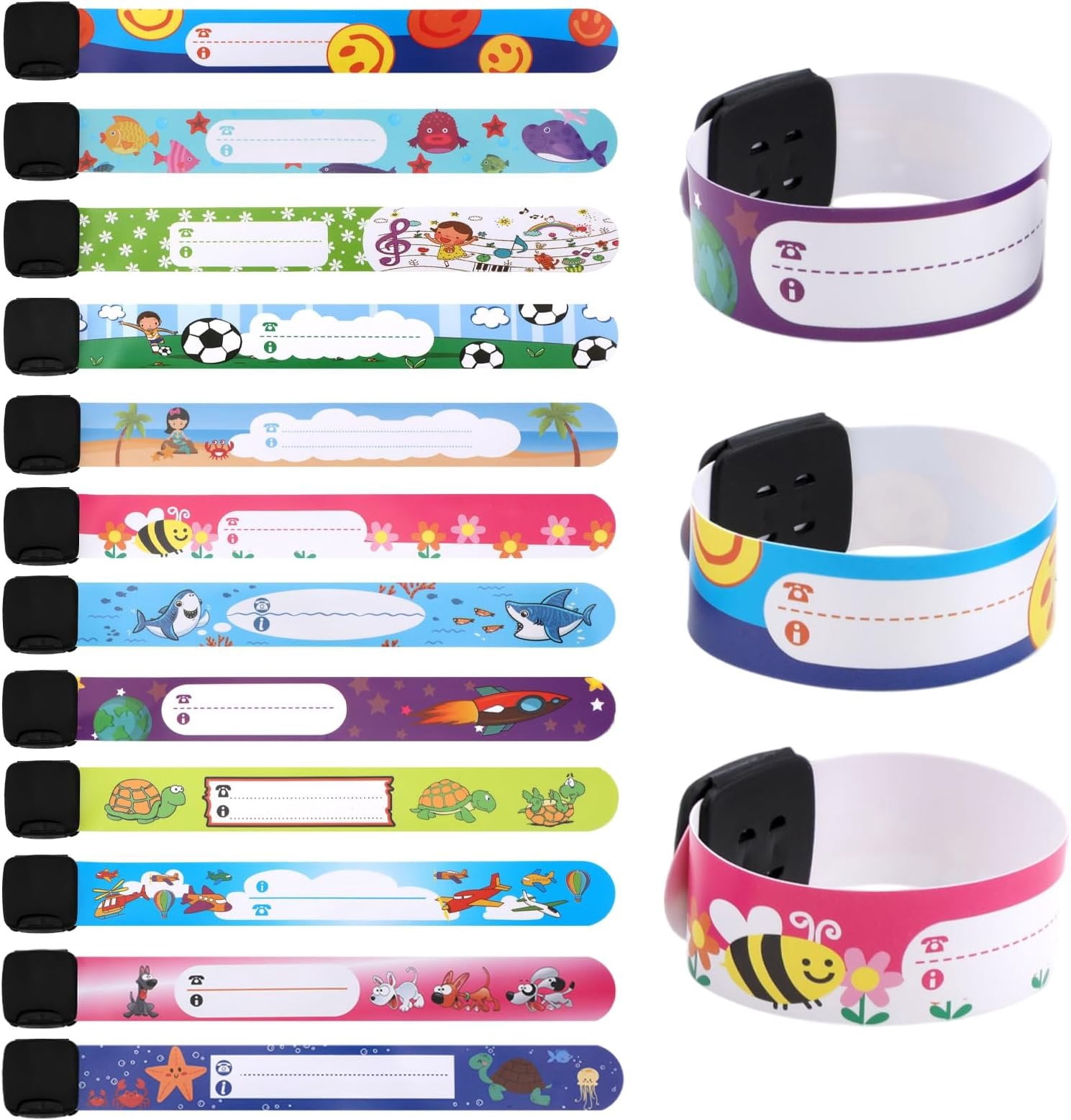 ID Bracelets, Wristband , Adjustable Anti-Lost ID Band for Boys and ...