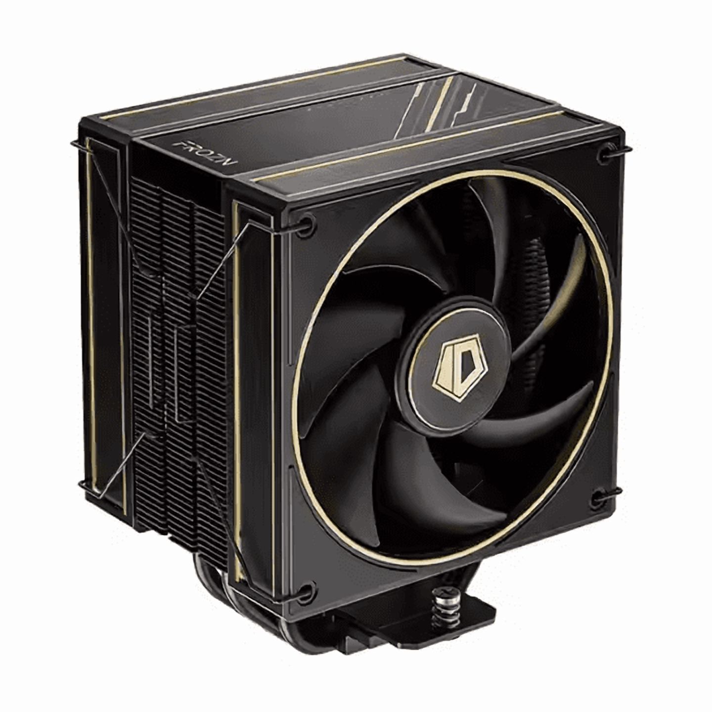 Gold Pc Radiator ID-COOLINGFROZN Frost A410 Black Gold Edition CPU Air Cooled Tower ...