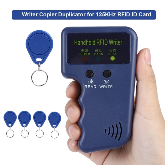 ID Card Duplicator 125KHz Handheld Copier, Fast Reading Writer Duplicator for ID Card, Access Control and Attendance Check with 5