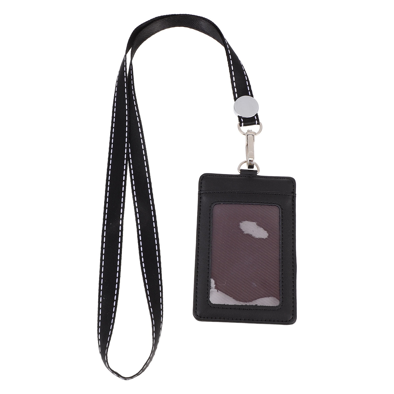 ID Card Holder Badge Sleeve Leather Cards Sleeves Work Permit Business