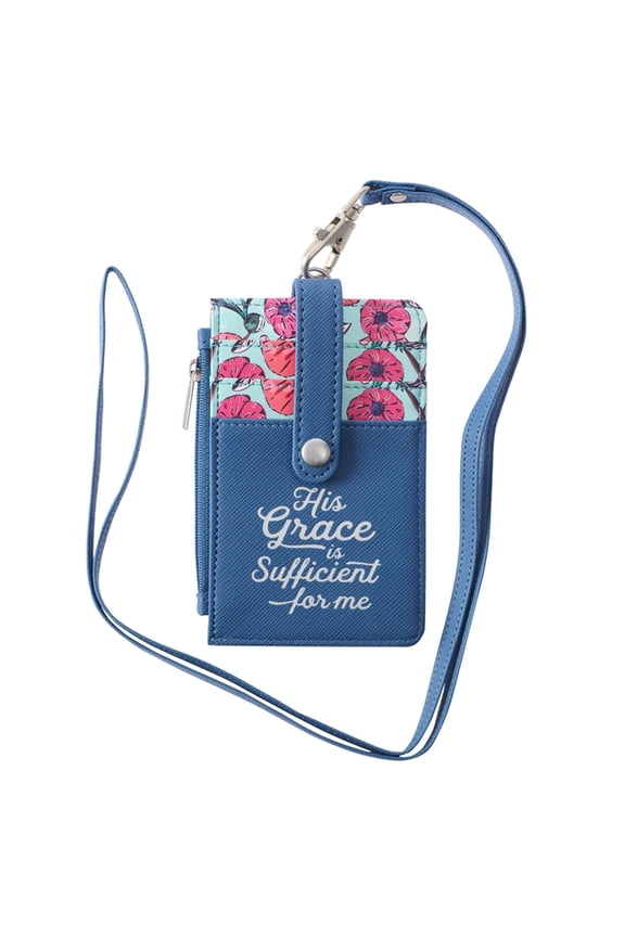 Id Card Holder His Grace Is Sufficient 2 Corinthians 12:9, (Hardcover)