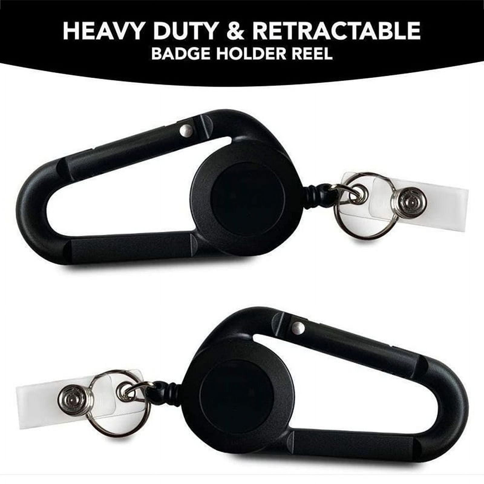 ID Card Key Chain Lanyard Clip Key Ring Retractable Pull Heavy Duty