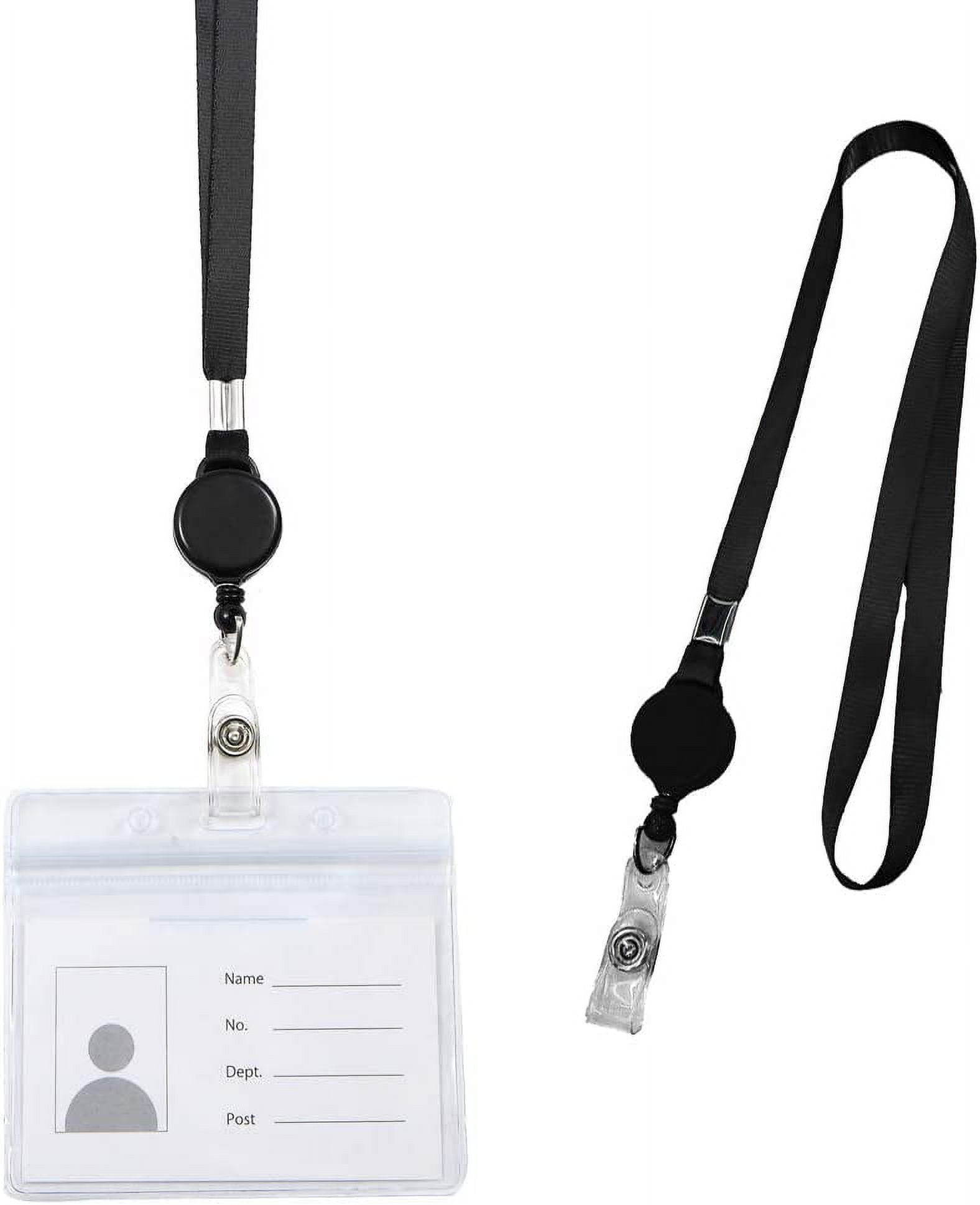 ID Card Name Tag Badge Holder, 6Pack Heavy Duty Horizontal ID Card