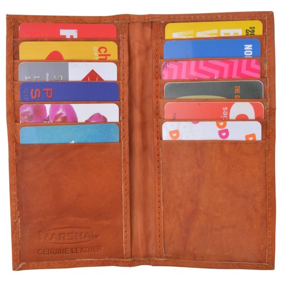 ID Credit Card Money Holder Genuine Leather Bifold Front Pocket Wallet