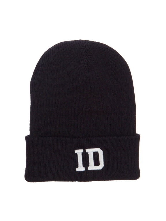 ID Idaho State Embroidered Long Beanie - Black OSFM