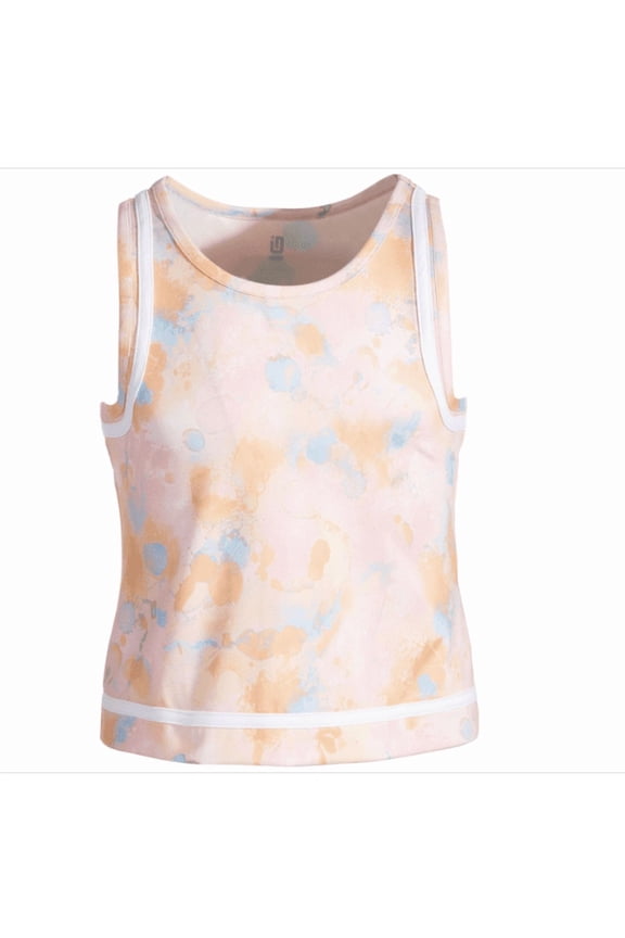 ID Ideology Big Girls Dreamy Bubble Printed Tank Top with Piping, Created for Macy's - Pink Icing