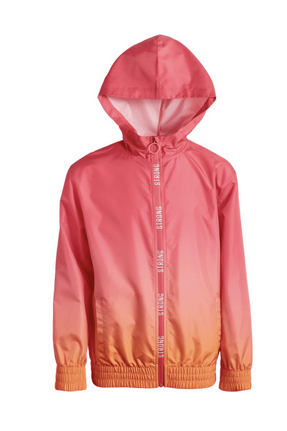 ID Ideology Big Girls Ombre-Print Hooded Jacket- Pink Dragon