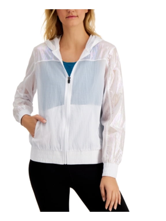 ID Ideology Iridescent Hooded Jacket Bright White L