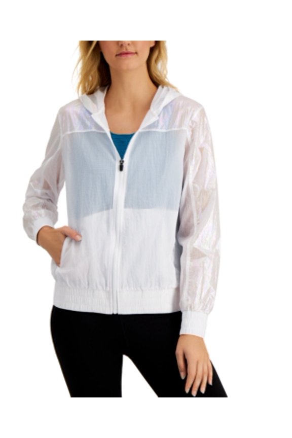 ID Ideology Iridescent Hooded Jacket Bright White L