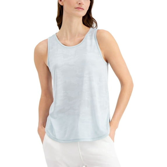 ID Ideology Jacquard Camo Tank Top Tranquil Blue M