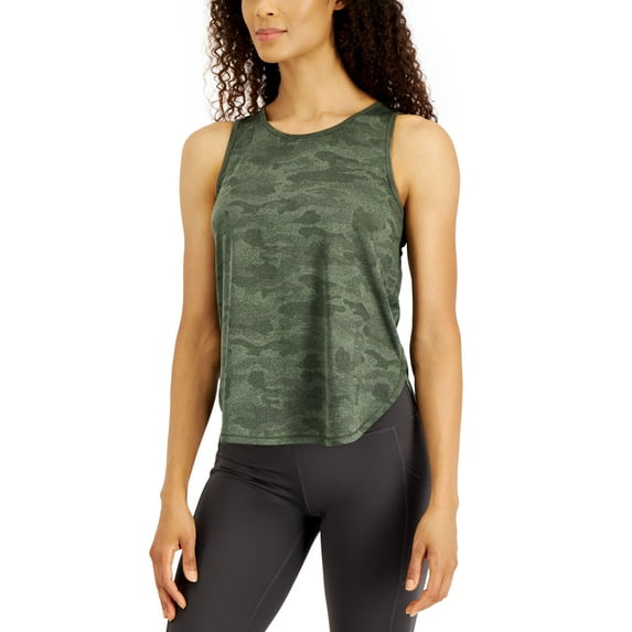 ID Ideology Jacquard Camo Tank Top Vintage Emerald XL