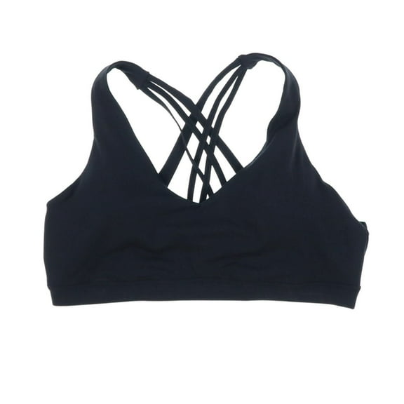 Ideology Women's Low-Impact Sports Bra Strappy Racer Back Top Black Xl New