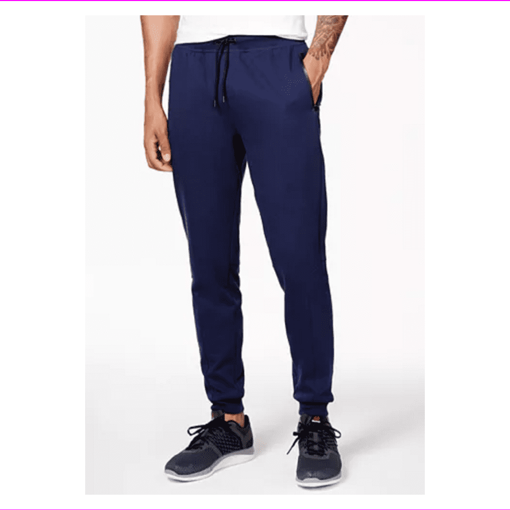 ID Ideology Men’s Cotton Fleece Jogger Pants Navy size M