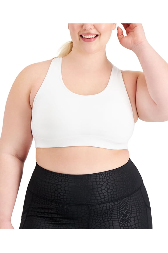 ID Ideology Performance Medium Impact Sports Bra Bright White 3X