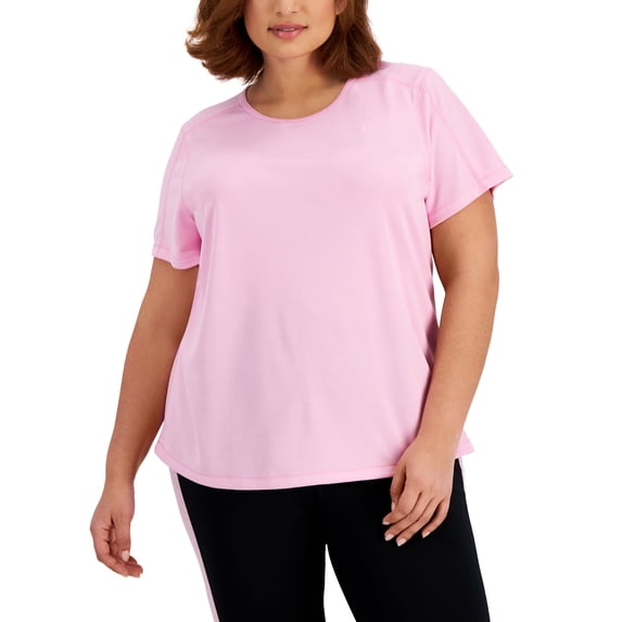 ID Ideology Plus Size Birdseye Mesh T-Shirt Pink Stone 2X