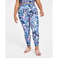 thumbnail image 1 of ID Ideology Plus Size Brushstroke Print 7/8 Leggings Painterly Black 1X, 1 of 1