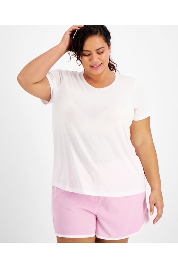 ID Ideology Plus Size Mesh Back T-Shirt Bright White 3X