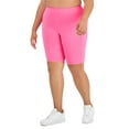 thumbnail image 1 of ID Ideology Plus Size Pull On Bicycle Shorts Molten Pink 1X, 1 of 1