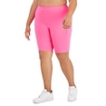 thumbnail image 1 of ID Ideology Plus Size Pull On Bicycle Shorts Molten Pink 3X, 1 of 1