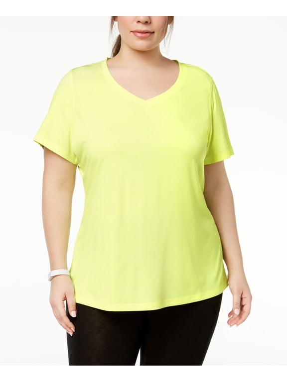 ID Ideology Plus Size Rapidry V Neck Performance T-Shirt Barbell 4X