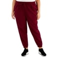 thumbnail image 1 of ID Ideology Plus Size Solid Fleece Jogger Pants Malbec 4X, 1 of 1