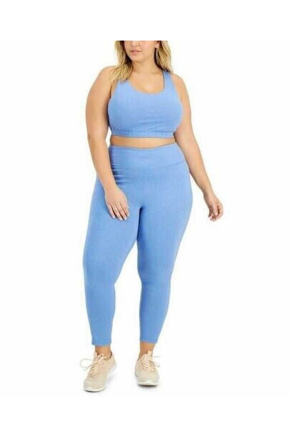 ID Ideology Plus Size Sweat Set Leggings Lavender Blue Plus Size 2X