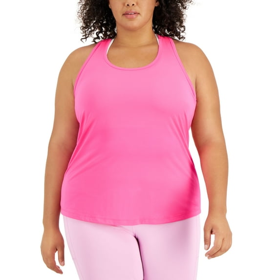ID Ideology Plus Size Textured Tank Top Molten Pink 4X