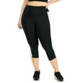 thumbnail image 1 of ID Ideology Women's Colorblocked Capri Leggings Green Size 2X, 1 of 3
