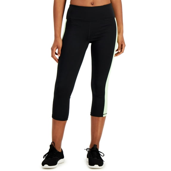 ID Ideology Women's Colorblocked Cropped Leggings Silver Size XL