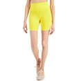 thumbnail image 1 of ID Ideology Womens Compression 7 Bike Shorts Bold Lemon XL, 1 of 3