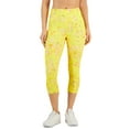 thumbnail image 1 of ID Ideology Women's Compression Active Cropped Leggings Yellow Size Small, 1 of 3