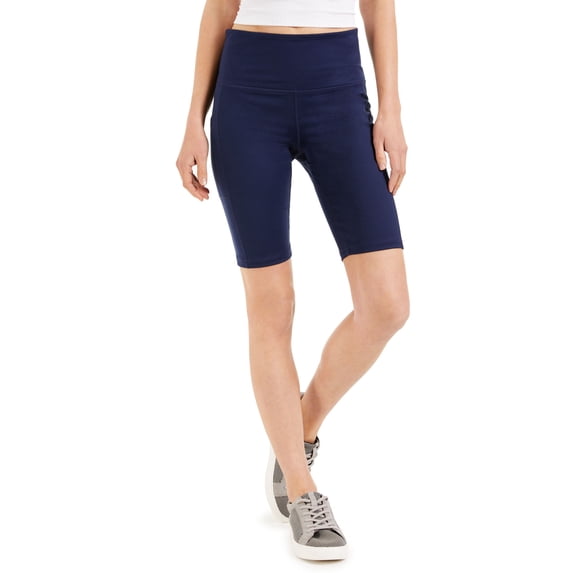 ID Ideology Womens Compression High Rise 10 Bike Shorts Indigo Sea S