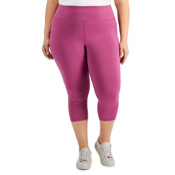 ID Ideology Women's Cropped Leggings Purple Size 1X