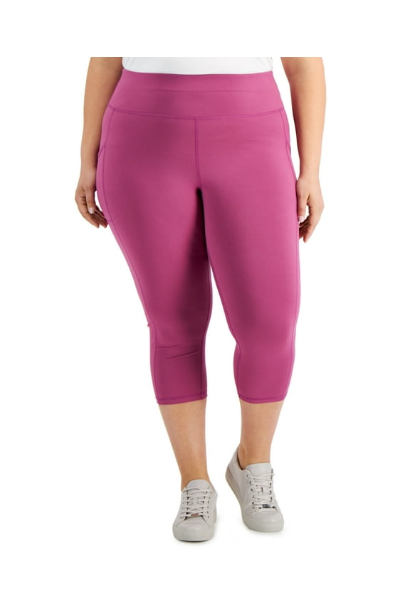 ID Ideology Women's Cropped Leggings Purple Size 1X