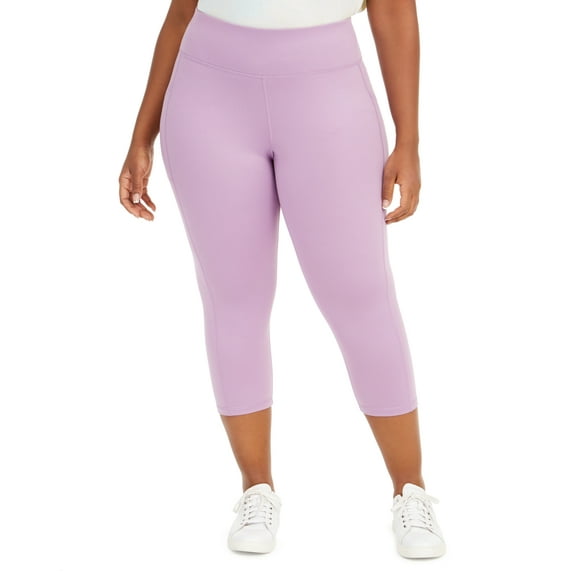 ID Ideology Women's Cropped Leggings Purple Size 2X