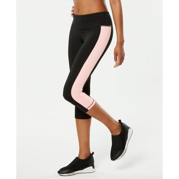 ID Ideology Women's Essentials Colorblocked Cropped Leggings Black Size XX-Large