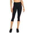thumbnail image 1 of ID Ideology Plus Size Colorblocked Capri Leggings Noir Watermelon 1X, 1 of 3