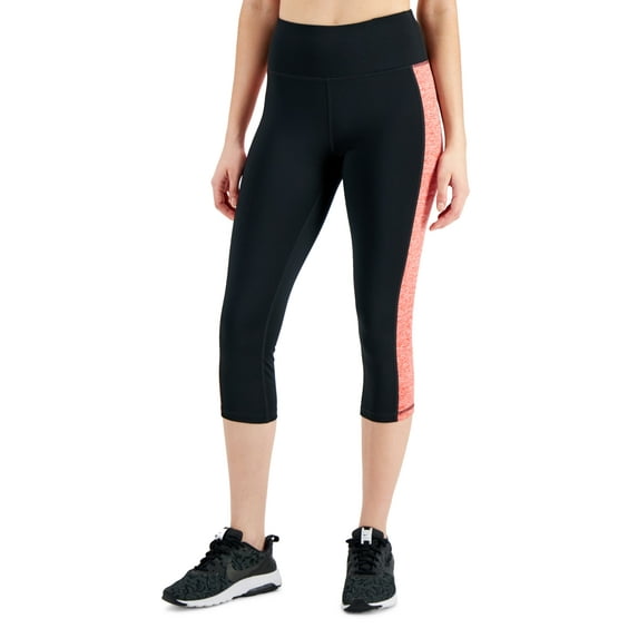 ID Ideology Women's Essentials Colorblocked Cropped Leggings Red Size X-Small