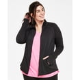 thumbnail image 1 of ID Ideology Women's Essentials Performance Zip Jacket Black Size 2X, 1 of 3
