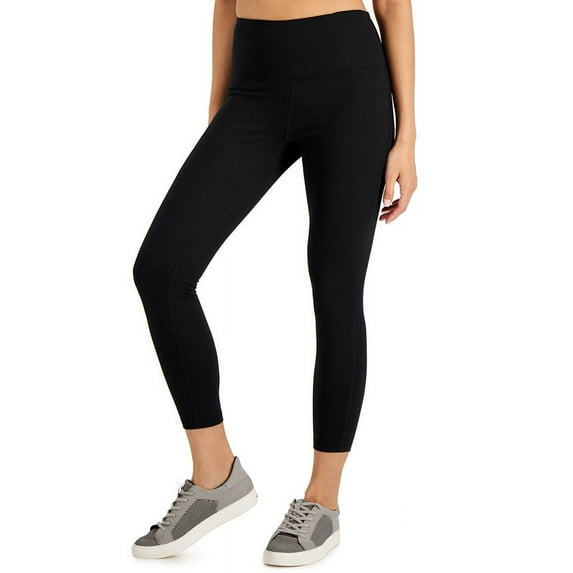 ID Ideology Womens Essentials Sweat Set 7/8 Length Leggings Black Charcoal L