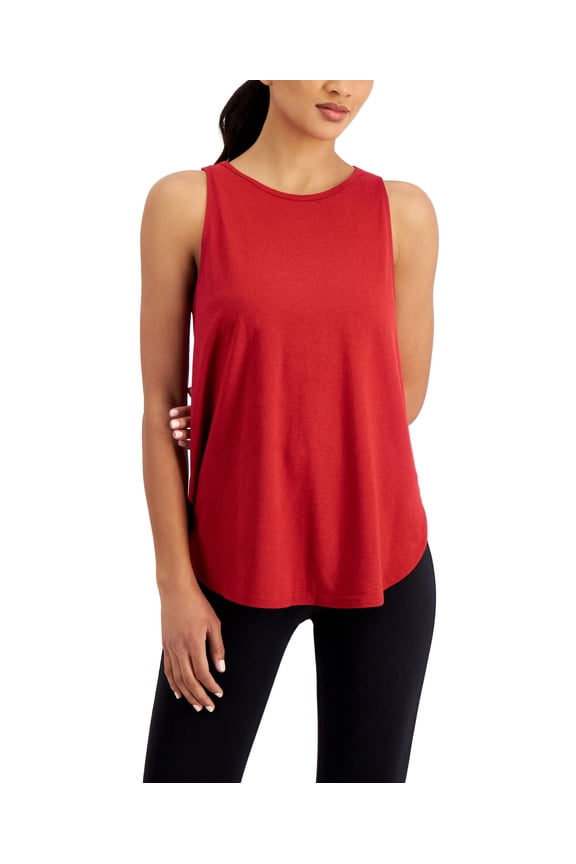 ID Ideology Womens Essentials Sweat Set Tank Top Licorice Red S