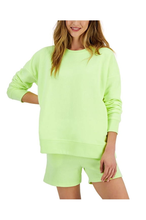 ID Ideology Women's Fleece Sweatshirt Green Size Small