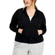 ID Ideology Women's Full Zip Hooded Jacket Black Size 2X