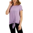 thumbnail image 1 of ID Ideology Womens Knot Front T-Shirt Rhapsody XS, 1 of 3