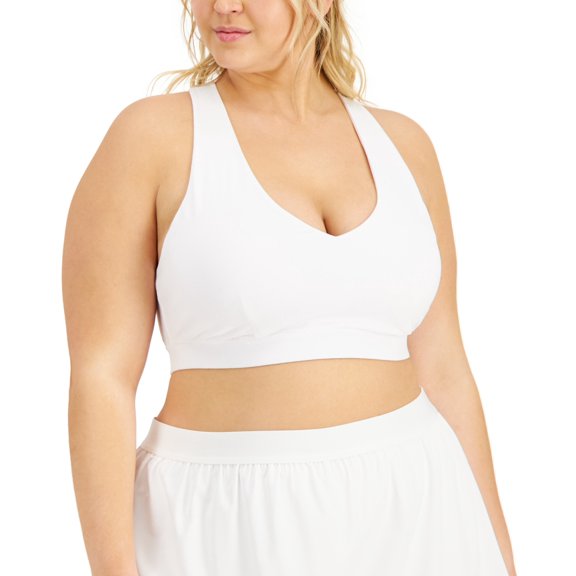 ID Ideology Women's Match Set Sports Bra White Size 3X