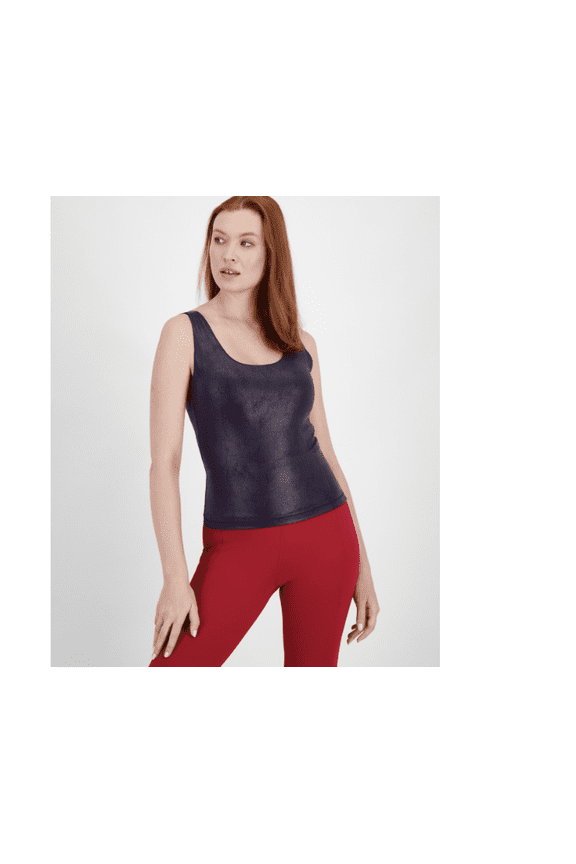 ID Ideology Women's Metallic Tank Top, Created for Macy's - Regal Plum