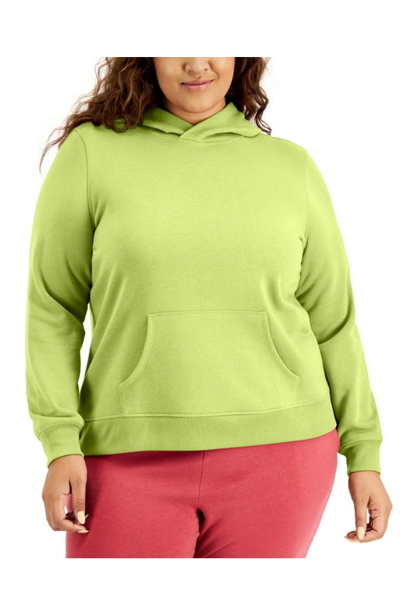 ID Ideology Women's Pullover Hoodie Yellow Size 3X