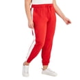 thumbnail image 1 of ID Ideology Women's Racing Stripe Joggers Red Size 3X, 1 of 3