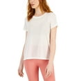 thumbnail image 1 of ID Ideology Women's Relaxed Short Sleeve Mesh Tee White Size X-Small, 1 of 3